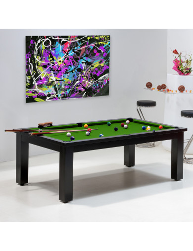 Achat billard pool - Table convertible avec tapis billard vert pool