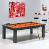 billard - billard transformable avec tapis orange