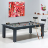 Table de billard convertible - table et drap de billard gris