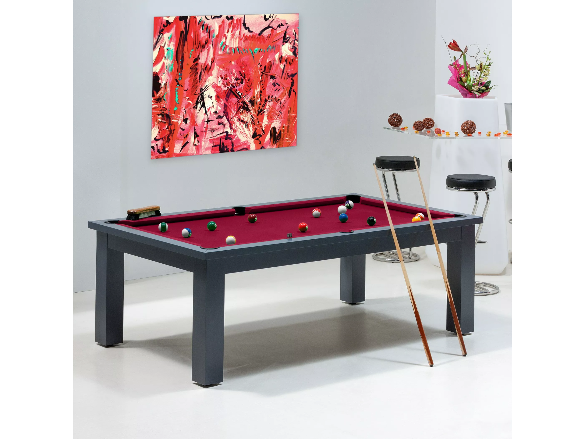 Billard table - Couleur rouge foncé : Bordeaux