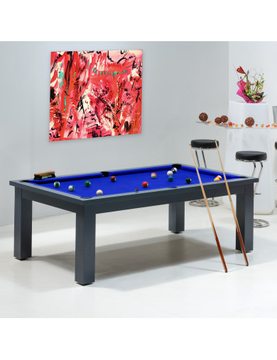 Table de billard convertible : drap de billard bleu pool