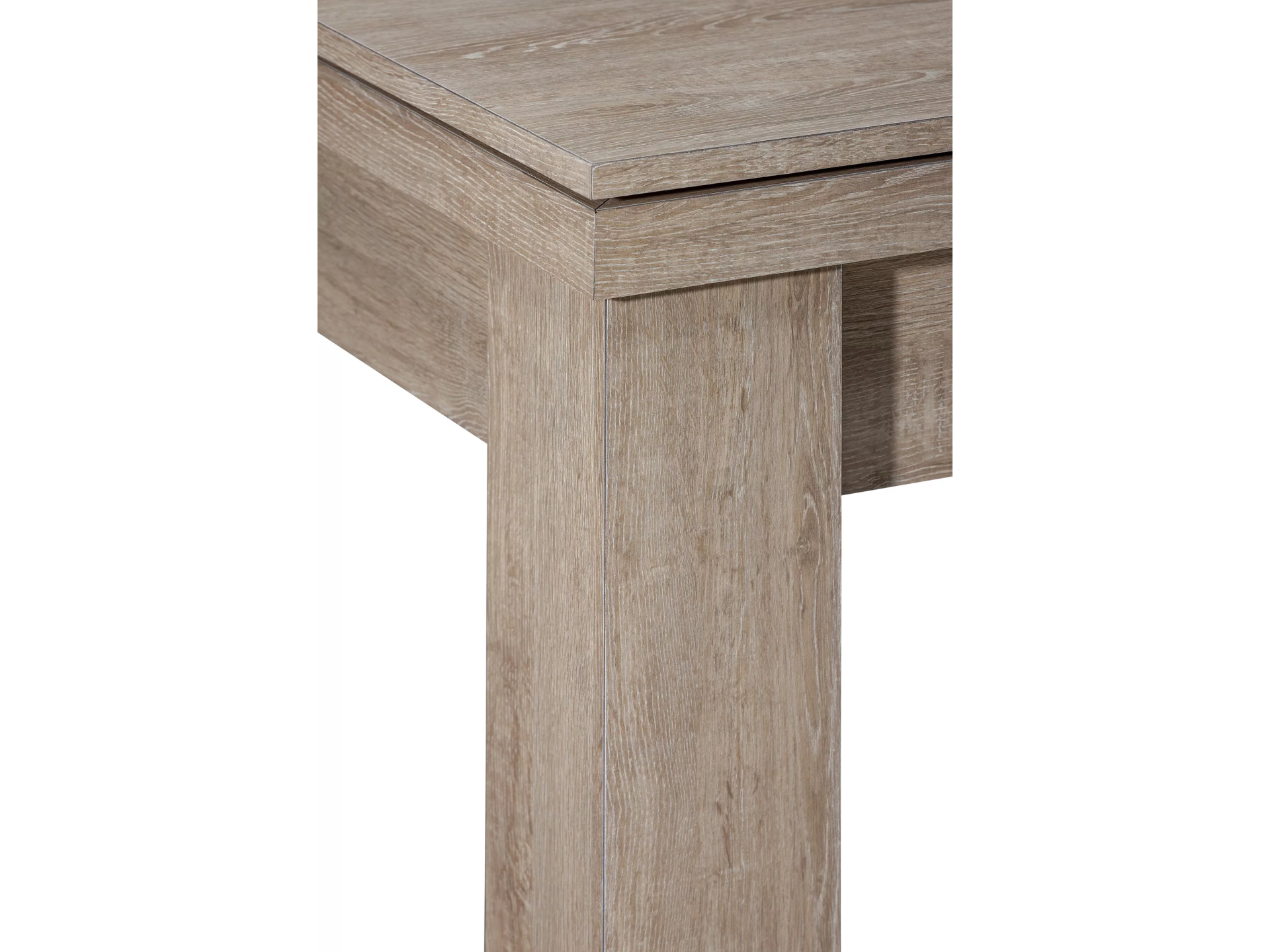 Billard convertible table en détail avec le plateau en chêne naturel