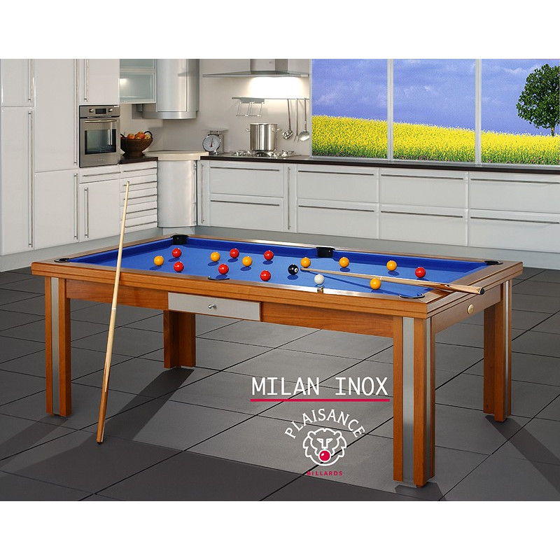 Table billard : modèle Milan inox