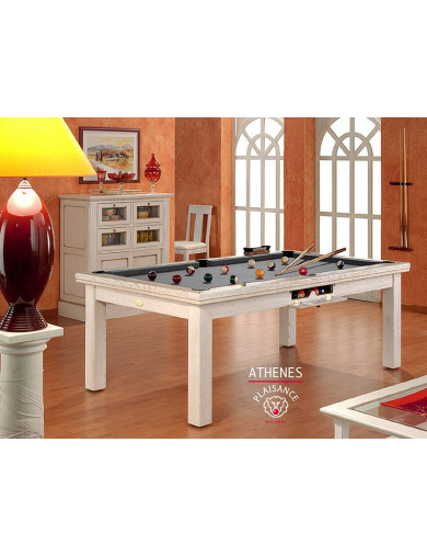 Table billard transformable: tapis billard de luxe gris