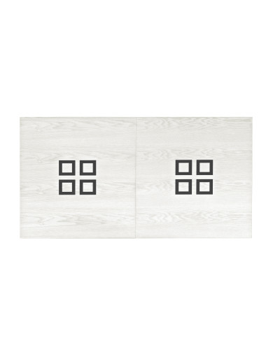 Billard plateau : bois blanc avec carré sombre pour billard table a manger