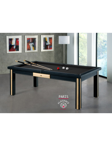 Billard a paris, tapis noir pour table billard convertible