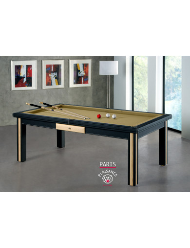 Billard, avec tapis haut de gamme couleur or (gold)