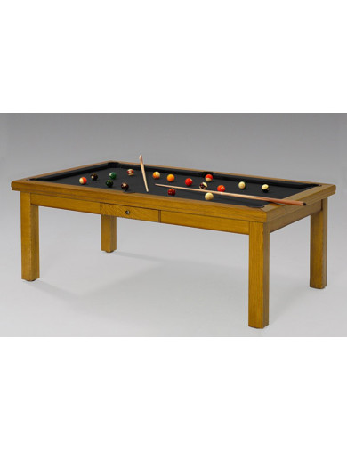 Table billard transformable, tapis noir contemporain