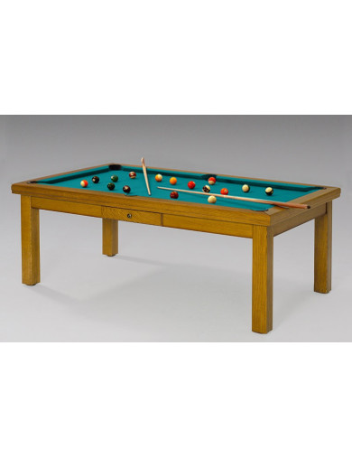 Billard convertible en table, tapis vert bleu pour faire des envieux