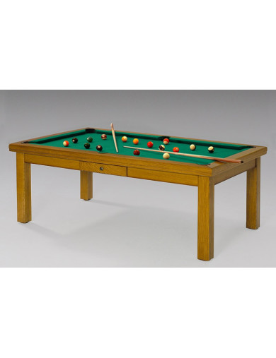 Billard transformable en table, tapis vert jaune surprenant