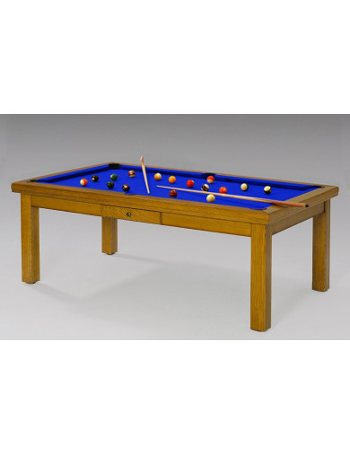 Table transformable billard, tapis bleu pool pour jeu de billard anglais