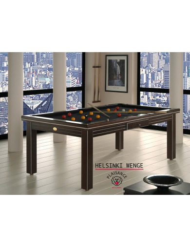 Billards : tapis noir pour billard de luxe wengé