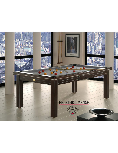 Table billard convertible : tapis gris souris