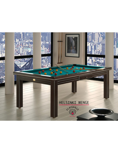 Billard france, table bois et tapis vert bleu