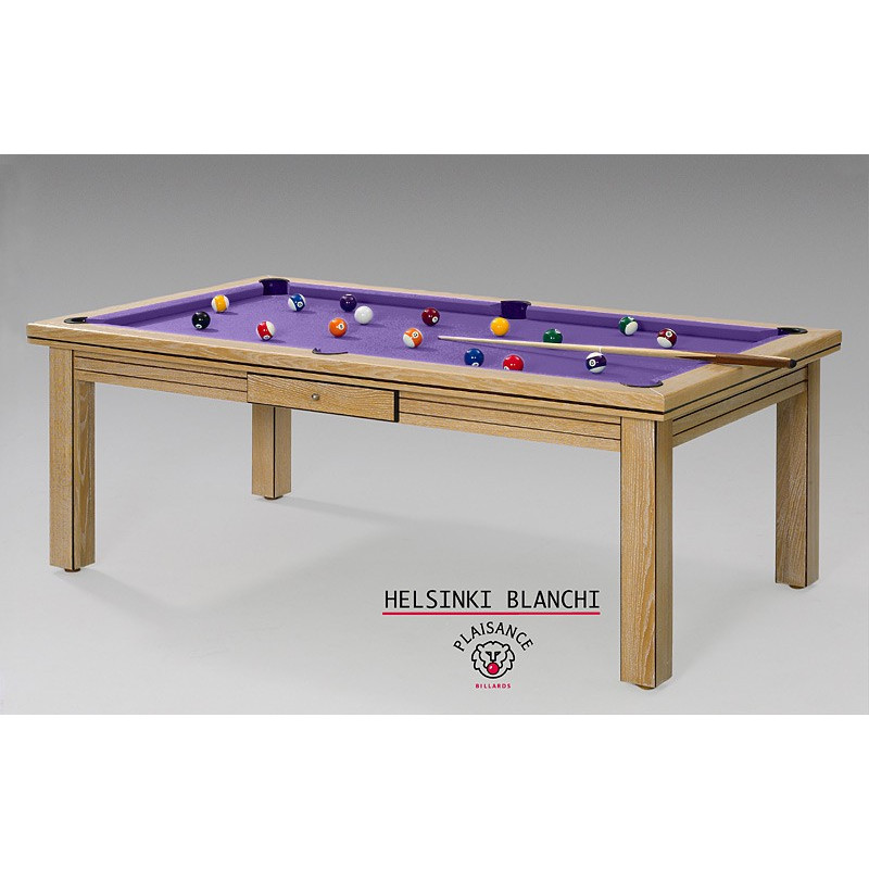 Table billard convertible Helsinki blanchi Billards de France