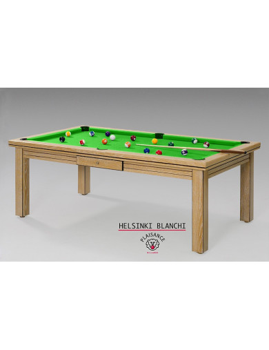 Billard modulable (convertible en table à manger) avec tapis vert pomme