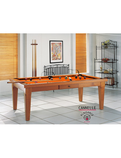 Table de salon billard, mettez du soleil dans votre salon avec ce billard orange