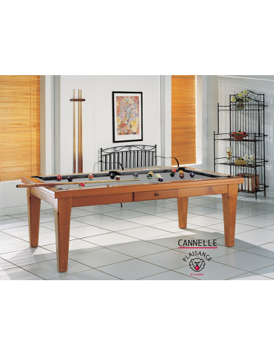 Billard convertible table a manger, tapis gris clair design et chic