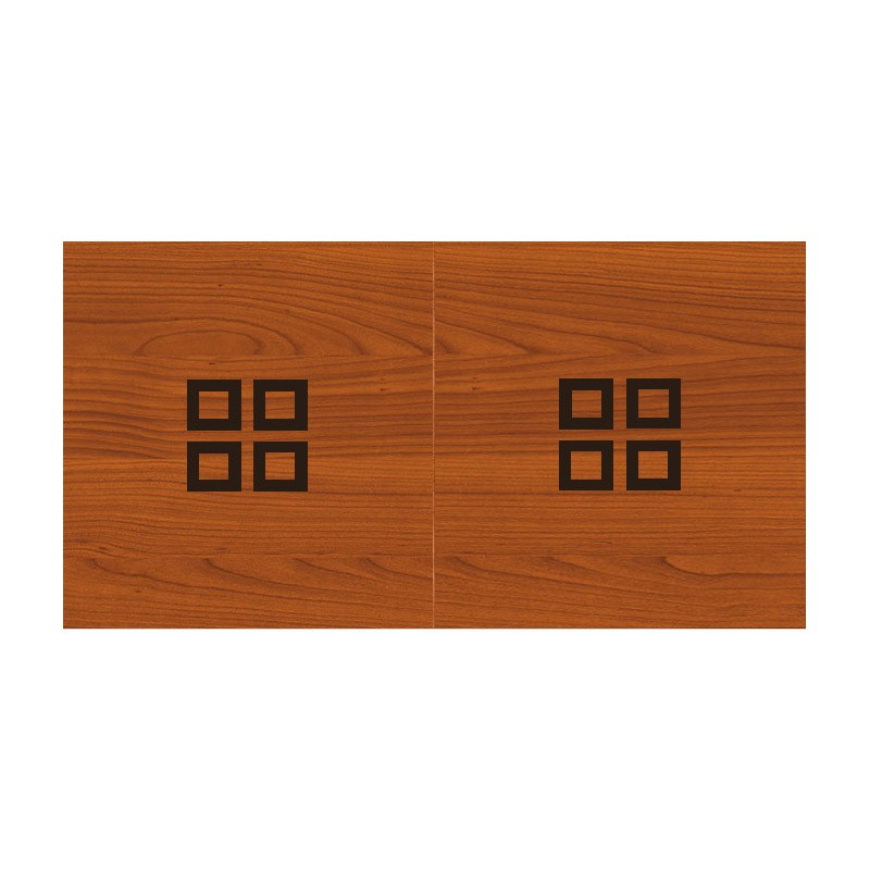 Table billard convertible, le plateau en bois merisier foncé avec carrés noir Table billard convertible, le plateau en bois merisier foncé avec carrés noir