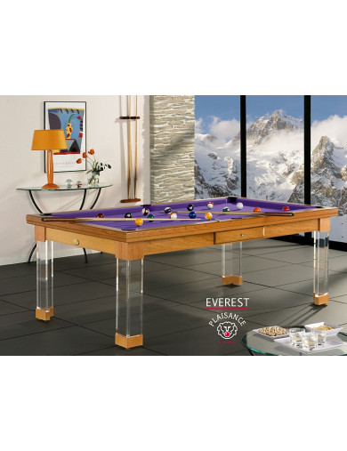 Table de billard, tapis de jeu violet haut de gamme