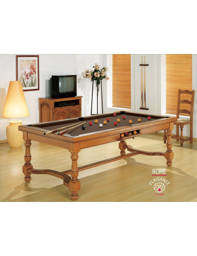 Table a manger billard, choisissez le tapis chocolat une couleur douce et rassurante