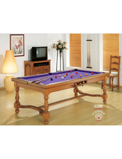 Billard americain transformable table, tapis violet : couleur de la douceur et du rêve