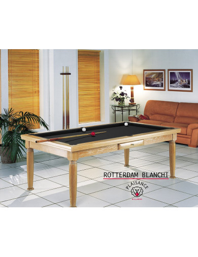 Billard table à manger, avec drap Simonis noir haut de gamme