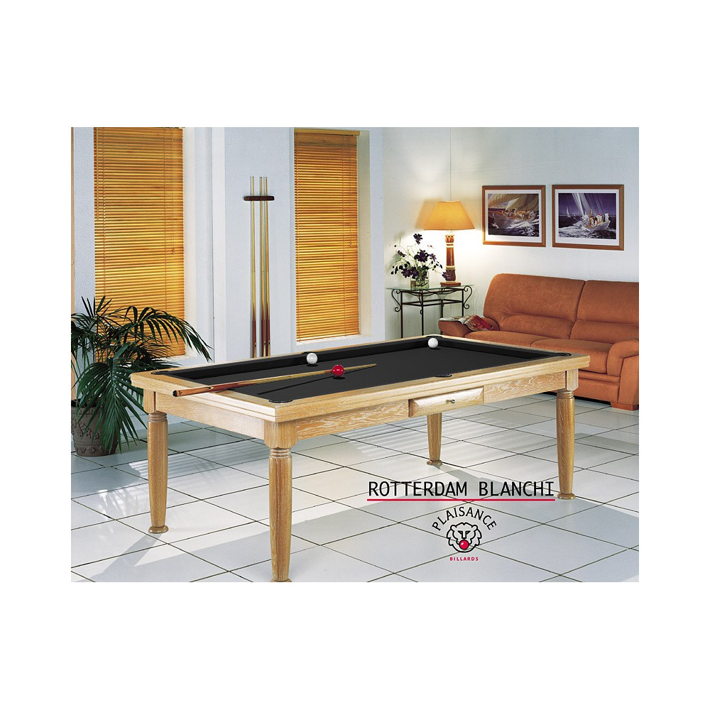 Billard table à manger Rotterdam blanchi Billards de France
