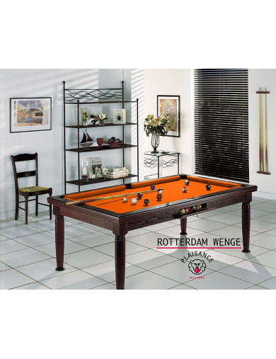 Billard americain transformable table, et son tapis orange