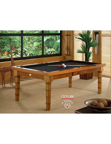 Table de billard transformable en table de salle a manger (noir)