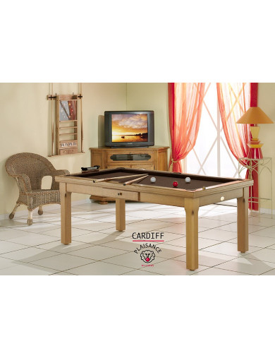 Billard pro, tapis couleur chocolat pour table transformable