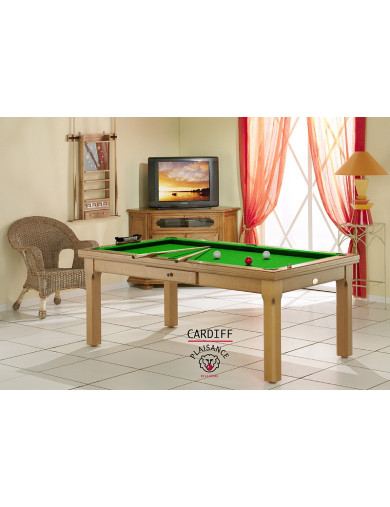 Boules billard (blanches et rouge) sur tapis vert pomme lumineux