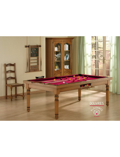 Billard rouge : jeu de billard pool et son tapis rouge