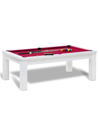 Billard et tapis Simonis rouge