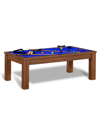 Table de billard transformable et draps de jeu bleu royal