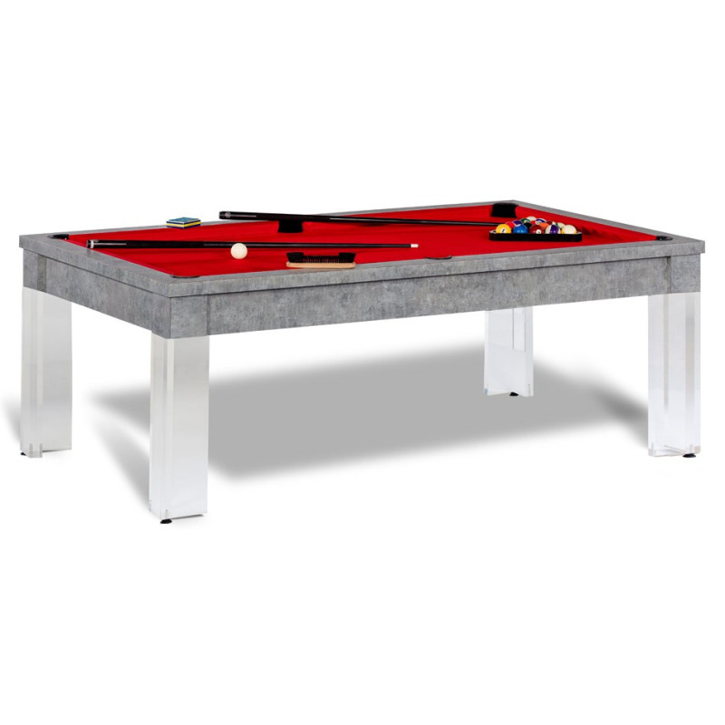Billard : pieds verre transparent Billard : pieds verre transparent