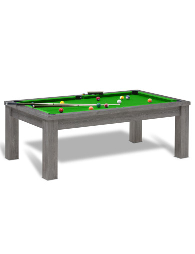 Billard avec plateau et tapis vert pomme