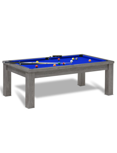 Billards table salle manger et tapis bleu royal