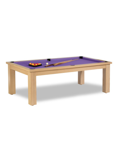 Billard table, table bois et billard violet lumineux