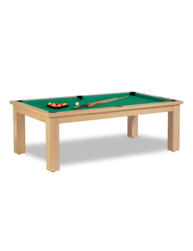 Table billard transformable, avec drap Simonis vert jaune