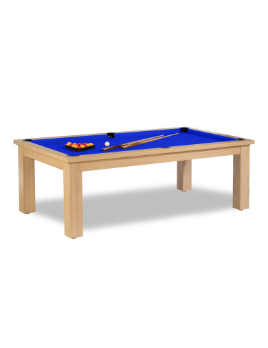  billard transformable, et son drap Ywan Simonis bleu pool classique