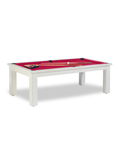 Tables de billard, et tapis ywan simonis couleur rouge