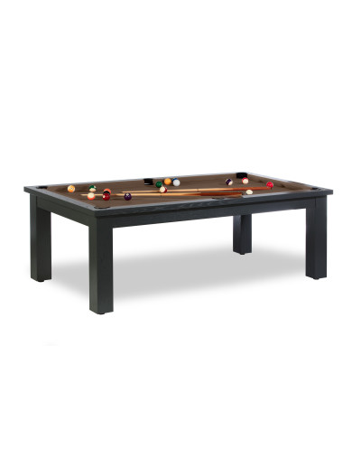 Tables billard transformables et couleur de tapis chocolat lumineux