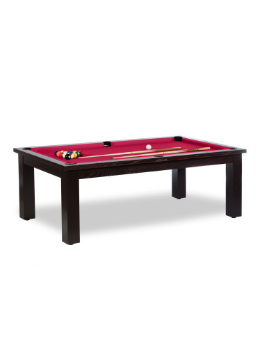 Billard americain convertible, tapis simonis rouge pour jeux US, fr et 8 pool