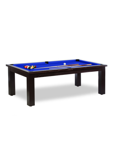 Table a manger billard design, tapis de qualité bleu pool