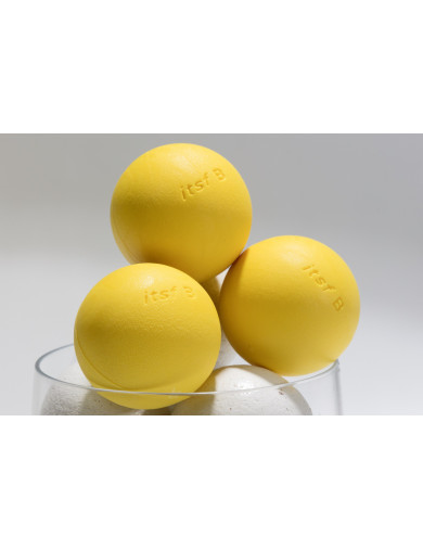 1 balle de compétition en plastique composite jaune