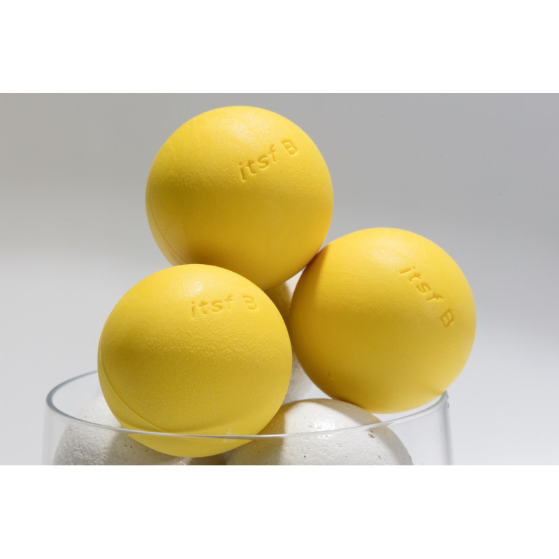 1 balle de compétition en plastique composite jaune 1 balle de compétition en plastique composite jaune