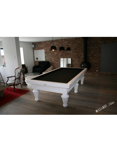 Billard carambole blanc en 2m80 convertible en table