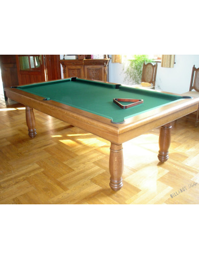 Table billard convertible, en chêne foncé