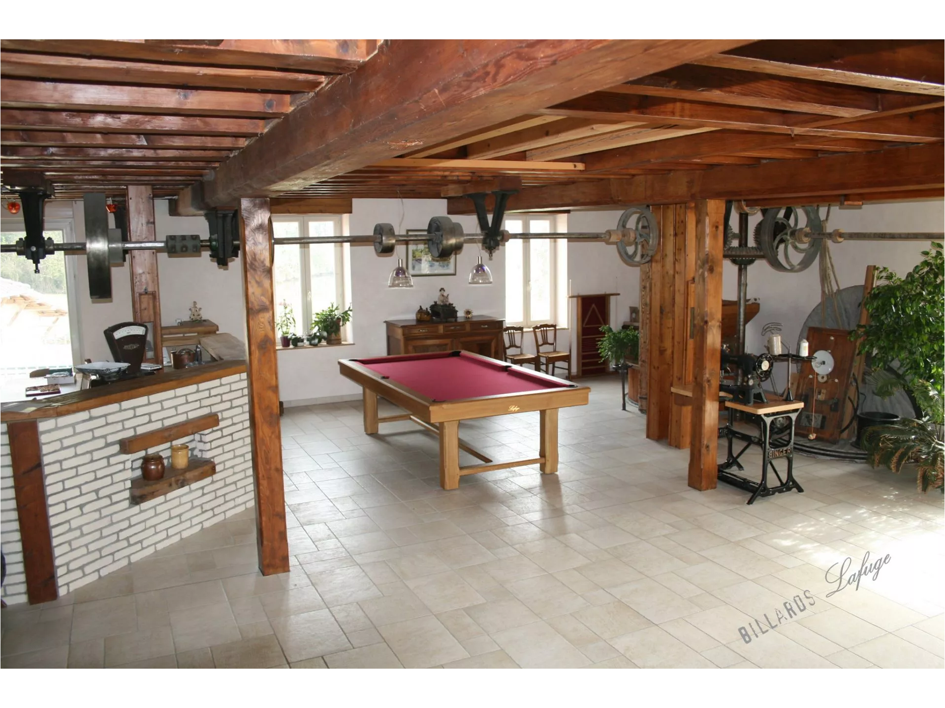 Table billard transformable, modèle Rustic Lafuge
